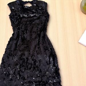 Donna Morgan Navy Blue Sequin Mini Dress‎ | Size 2